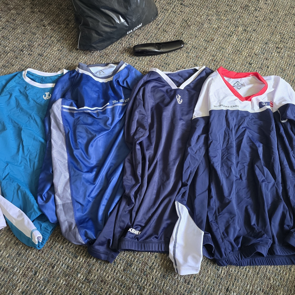 Set of Four Blue and Navy Long-Sleeve Jerseys